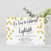 Chic Gold Confetti 80e verjaardag Kaart (Staand voorkant)