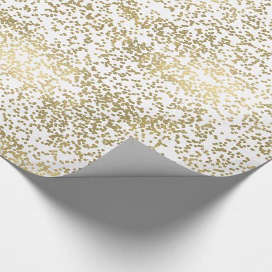 Chic Gold Confetti Cadeaupapier (Hoek)
