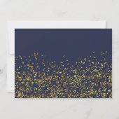 Chic gold confetti navy blue Mrs vrijgezellenfeest Kaart (Achterkant)