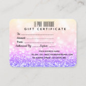 Chic Gold Confetti, Ombre Glitter Bokeh Kortingskaartje (Achterkant)