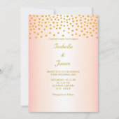 Chic Gold Confetti op zwart-Roos Gold Kaart (Voorkant)