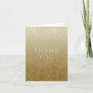 Chic Gold Confetti Sparkles Bedankt