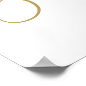 Chic Gold Couples Douche Welkomstbord Poster (Hoek)