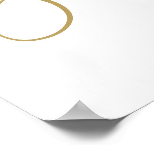 Chic Gold Couples Douche Welkomstbord Poster (Hoek)