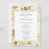 Chic Gold Cream Floral Vrijgezellenfeest Kaart (Voorkant)