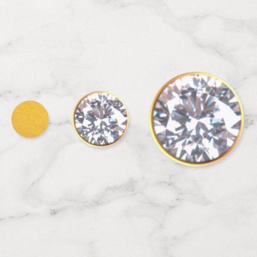 Chic Gold & Diamond 40e, 50e, 60e Jubileum Confetti (Achterkanten)