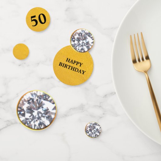 Chic Gold & Diamond 40e, 50e, 60e Jubileum Confetti (Groep)