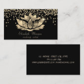 Chic Gold Diamonds Lotus Black Visitekaartje (Voorkant / Achterkant)
