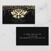 Chic Gold Diamonds Lotus Black Visitekaartje (Voorkant / Achterkant)