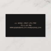 Chic Gold Diamonds Lotus Black Visitekaartje (Achterkant)