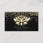 Chic Gold Diamonds Lotus Black Visitekaartje (Voorkant)