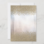 Chic Gold Diamonds, Tiara Metallic Quinceañera Kaart (Achterkant)