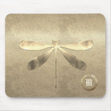 Chic Gold Dragonfly Monogrammed