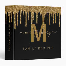 Chic Gold Dripping Glitter Family Name Recipe