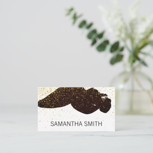 Chic Gold Dust Borhed Visitekaartje (Staand voorkant)