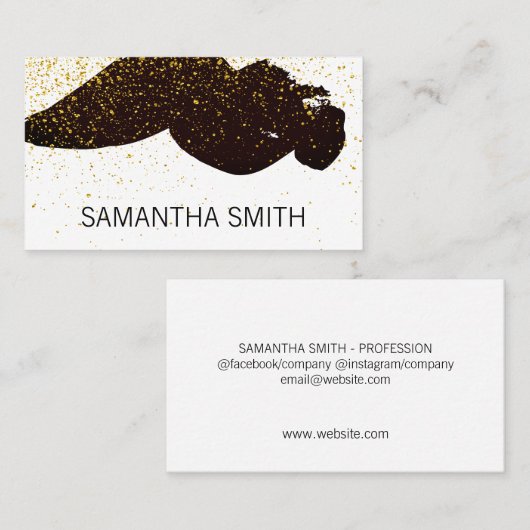 Chic Gold Dust Borhed Visitekaartje (Voorkant / Achterkant)