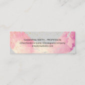 Chic Gold Dust Waterverf geborsteld Mini Visitekaartje (Achterkant)