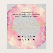 Chic Gold Dust Waterverf geborsteld Visitekaartje (Buitenkant ongevouwen)