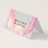 Chic Gold Dust Waterverf geborsteld Visitekaartje (Voorkant)