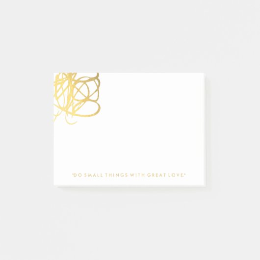 Chic Gold Effect Post It Notes (Voorkant)