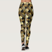 Chic Gold Elegant Lips Girly 2022 bday - aangepast Leggings (Achterkant)