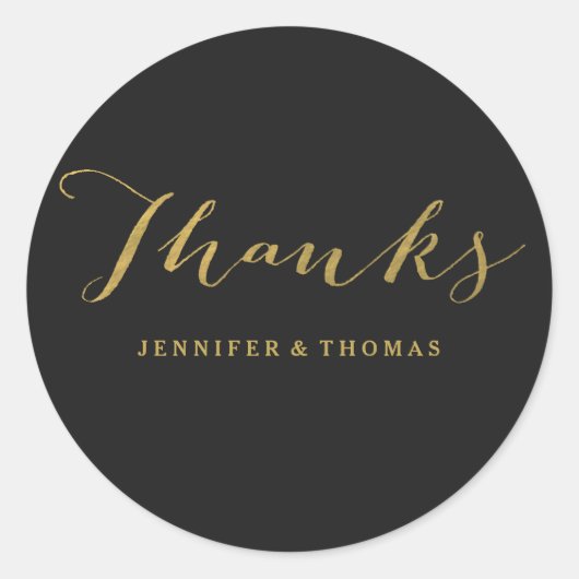 Chic Gold en Black Dank u Stickers (Voorkant)