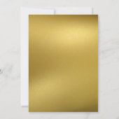 Chic Gold en Black Fiftieth Wedding Jubileum Kaart (Achterkant)