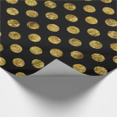 Chic Gold en Black Glam-Stippen Cadeaupapier (Hoek)
