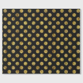 Chic Gold en Black Glam-Stippen Cadeaupapier (Vlak)