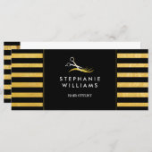 Chic Gold en Black Hair Salon-cadeaubon (Voorkant / Achterkant)