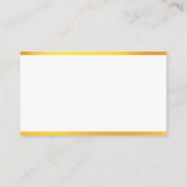 Chic Gold en Black Lawyer Business Visitekaartje (Achterkant)