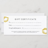 Chic Gold en Black Makeup Artist-cadeaubon (Achterkant)