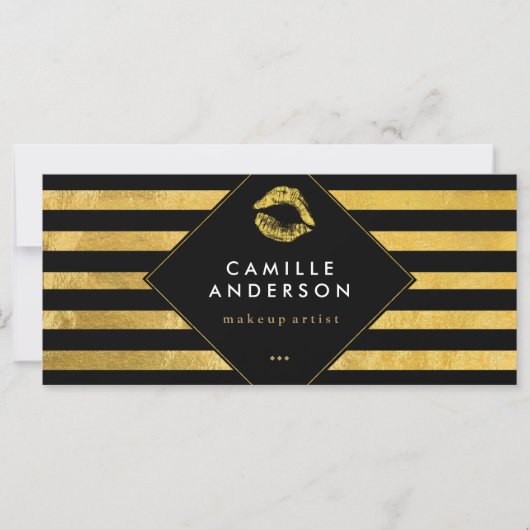 Chic Gold en Black Makeup Artist-cadeaubon (Voorkant)