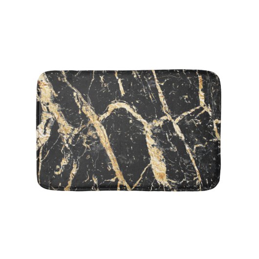 Chic Gold en Black Marble Pattern Badmat (Voorkant)