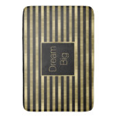 Chic Gold en Black Stripes Dream Big Specialized Badmat (Voorkant Verticaal)