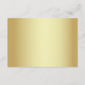 Chic Gold en Black Wedding Details Enclosure Kaart (Achterkant)