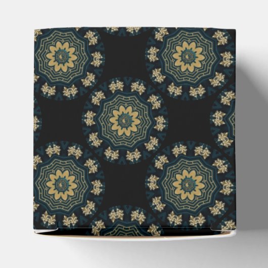 Chic Gold en Green Asian Style Cube 3 Bedankdoosjes (Bovenkant)