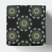 Chic Gold en Green Asian Style Cube Bedankdoosjes (Bovenkant)