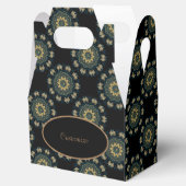 Chic Gold en Green Asian Style Gable Bedankdoosjes (Geopend)