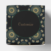 Chic Gold en Green Asian Style Heart 2 Bedankdoosjes (Bovenkant)