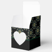 Chic Gold en Green Asian Style Heart 2 Bedankdoosjes (Geopend)
