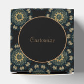 Chic Gold en Green Asian Style Heart Bedankdoosjes (Bovenkant)