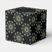 Chic Gold en Green Asian Style Heart Bedankdoosjes (Achterkant)