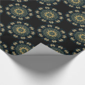 Chic Gold en Green Asian Style Patroon Cadeaupapier (Hoek)