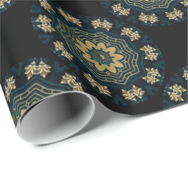 Chic Gold en Green Asian Style Patroon Cadeaupapier