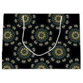 Chic Gold en Green Asian Style Patroon Groot Cadeauzakje (Voorkant)