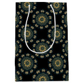 Chic Gold en Green Asian Style Patroon Medium Cadeauzakje (Voorkant)