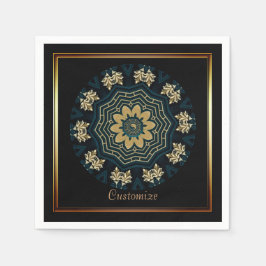 Chic Gold en Green Asian Style Servet