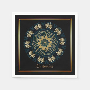 Chic Gold en Green Asian Style Servet