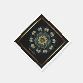 Chic Gold en Green Asian Style Servet (Hoek)